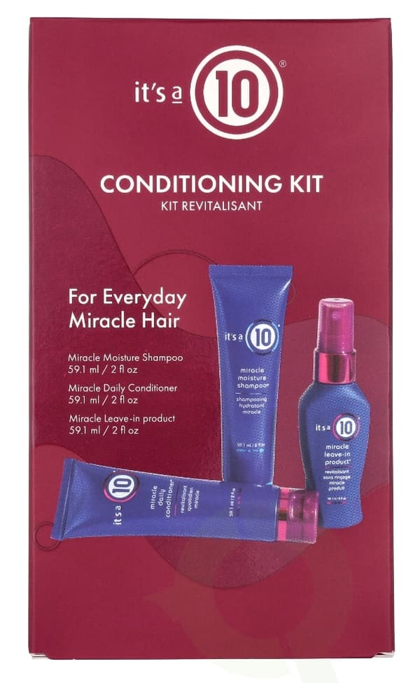 It's a 10 Conditioning Trail Set 177.3 ml Shampoo 59,1ml/Conditioner 59,1ml/Leave-in 59,1ml