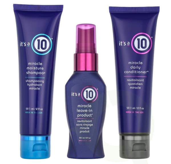 It's a 10 Conditioning Trail Set 177.3 ml Shampoo 59,1ml/Conditioner 59,1ml/Leave-in 59,1ml