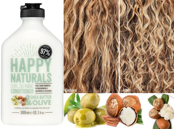 Happy Naturals Shea Butter & Olive Curl Defining Leave-In Conditioner 300ml