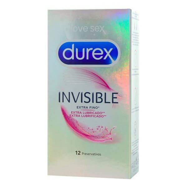 Usynlige, ekstra smørende Kondomer Durex Invisible (12 uds)