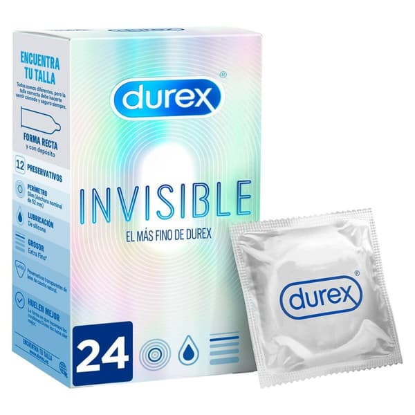 Usynlige, ekstra Sensitivo Kondomer Durex 24 enheder