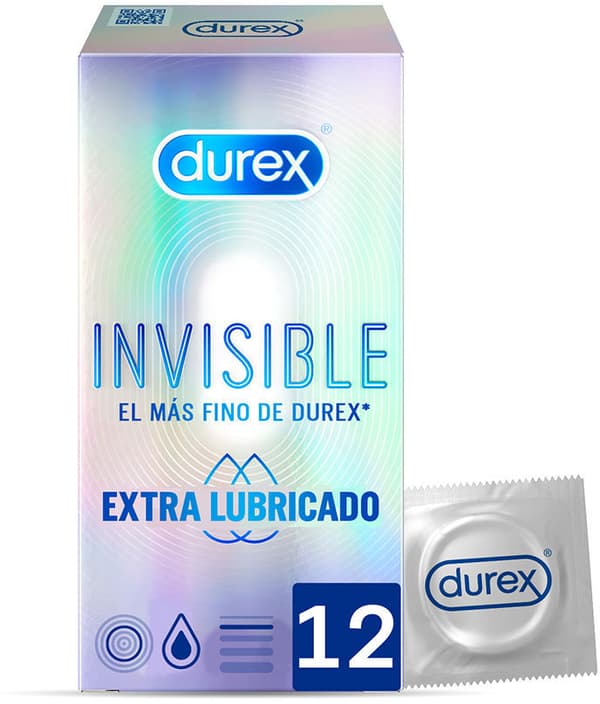 Durex Invisible Extra Lubricated Condoms 12 u