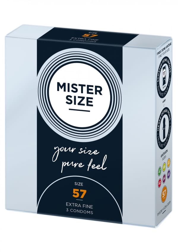 MISTER STØRRELSE 57mm Kondomer 3stk Natur