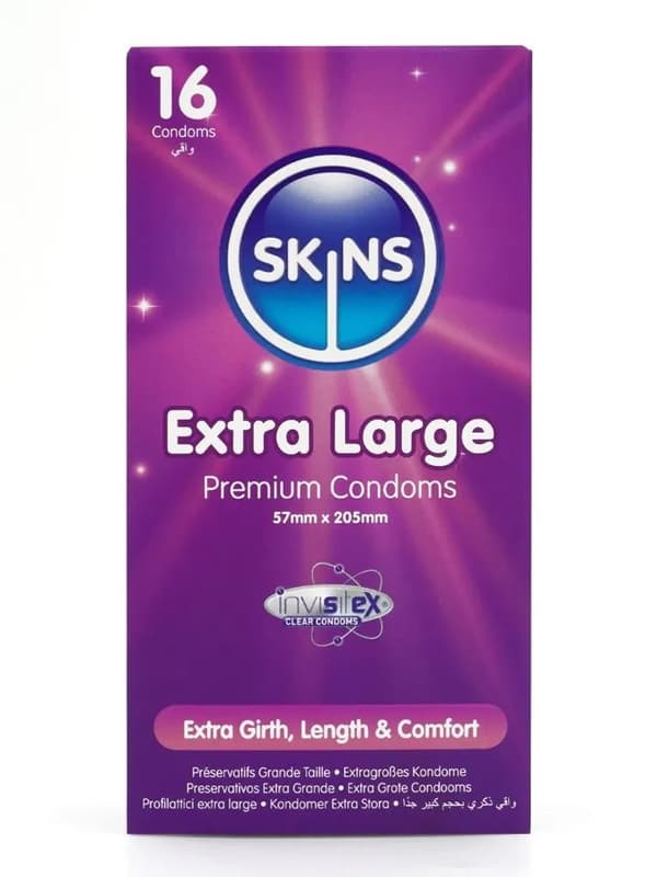 Skins Extra Large Condoms 16-pack Ekstra store kondomer