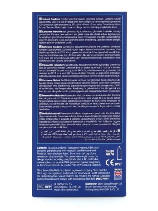 Skins Natural Condoms 16-pack Kondomer