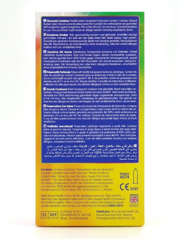 Skins Flavours Condoms 16-pack Smaksatta kondomer