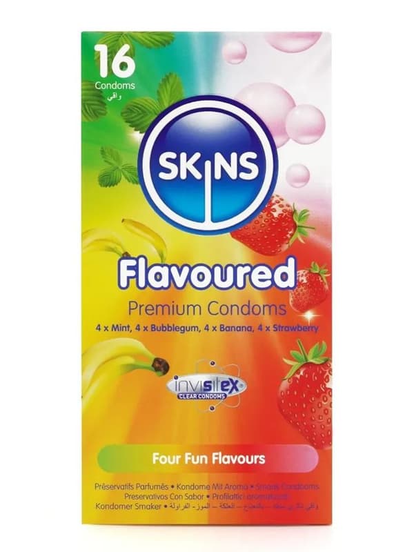 Skins Flavours Condoms 16-pack Smaksatta kondomer