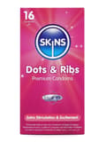 Miniatyrbild 2 av 3: Skins Dots & Ribs Condoms 16-pack Knottriga kondomer