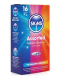 Pikkukuva 1 / 3: Skins Assorted Condoms 16-pack  Mixattu paketti kondomeja