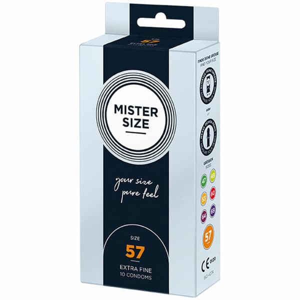 Kondomit Mister Size 04137390000 Erittäin hieno (57 mm)