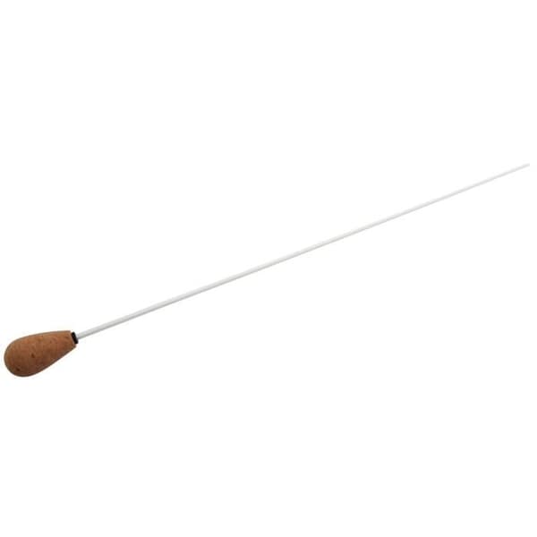 Klassisk Cantabile B-2 vit ledarstav, runt korkhandtag