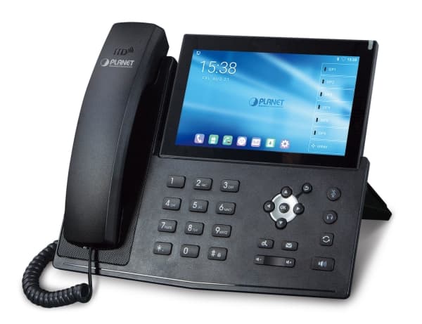 PLANET High Definition Touch Color, IP-konferansetelefon, Knapper, Berøringskontroll, Sort, G.711a, G.711u, G.722, G.729ab, OPUS, iLBC, Gigabit Ether