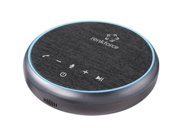 Renkforce RF-4767678 Konferenzlautsprecher Bluetooth®, USB, Audio, stereo (3.5 mm Klinke) Schwarz (RF-4767678)