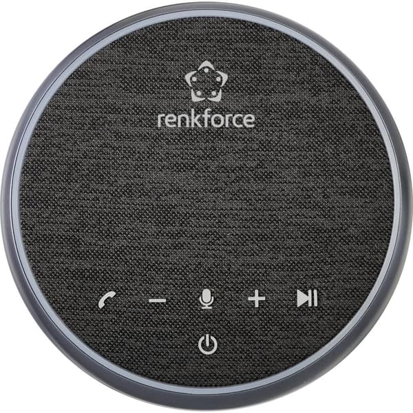 Renkforce RF-4767678 Konferenshögtalare Bluetooth, USB, Audio, stereo (3.5 mm) Svart