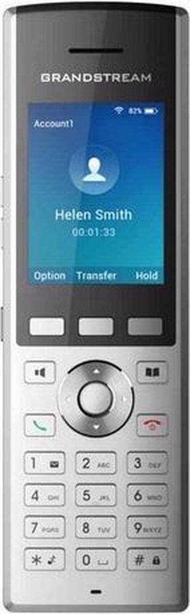Grandstream Networks WP820 IP-puhelin musta, hopea 2 riviä LCD Wi-Fi