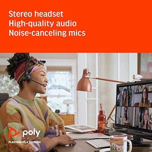Poly Studio P5 - webcam - farve - 720p, 1080p - lyd - USB 2.0 - med Poly Blackwire 3325 headset
