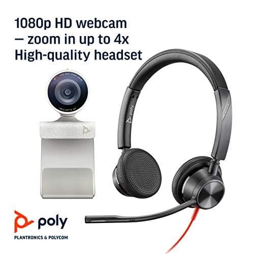 Poly Studio P5 - webcam - farve - 720p, 1080p - lyd - USB 2.0 - med Poly Blackwire 3325 headset