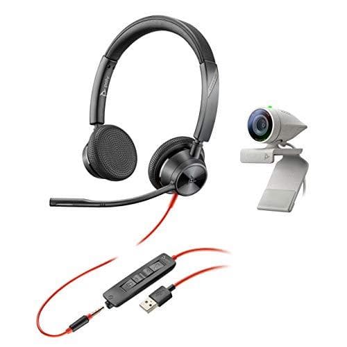 Poly Studio P5 - webcam - farve - 720p, 1080p - lyd - USB 2.0 - med Poly Blackwire 3325 headset