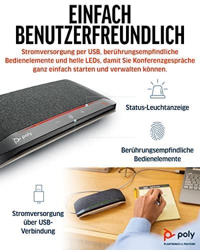 Poly Sync 10 - Smart højttalertelefon - kablet - USB-C, USB-A - Zoom-certificeret