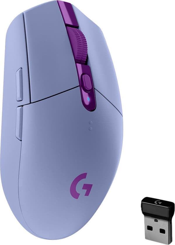 Logitech G305 HERO LIGHTSPEED - Trådlös spelmus - Lila