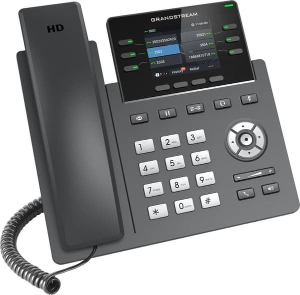 Grandstream Networks GRP2613 IP-telefon Svart 6 linjers TFT