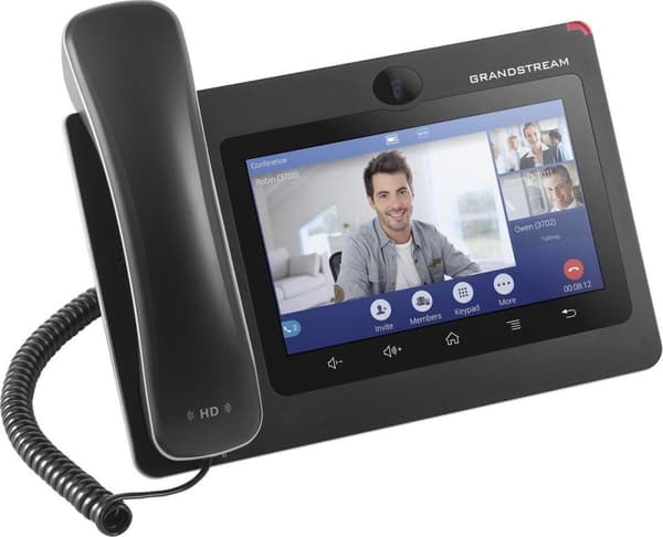 Grandstream Networks GXV3370 IP-telefon Sort håndsæt med ledning LCD 16 linjers Wi-Fi