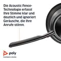 Pikkukuva 4 / 6: Poly Voyager Focus 2 UC - Kuulokkeet - On-Ear - Bluetooth - langaton, langallinen - aktiivinen melunvaimennus - adapteri USB-C Bluetoothin kautta - la