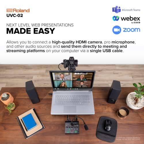 ROLAND UVC-02 - Web-esitystelakointiasema videokokouksiin ja esityksiin (424211)