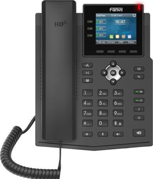 Fanvil X3U IP Phone Sort 6 linjers LCD Wi-Fi