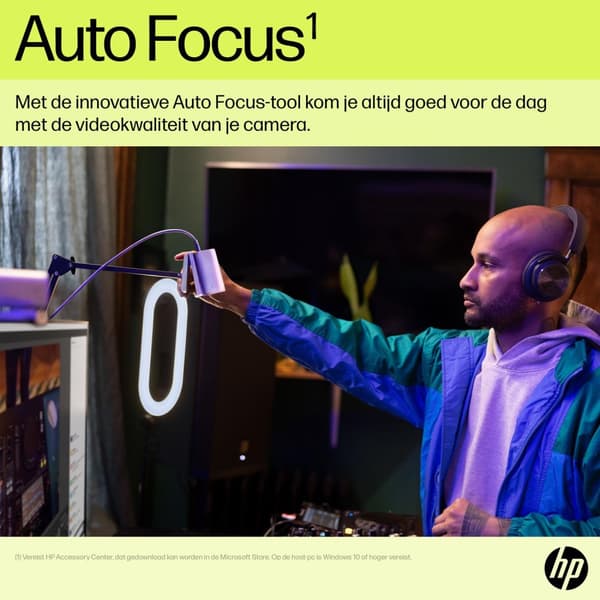 HP 960 4K Streaming Webcam - 100 % bølgepap ydre karton og polstring er bæredygtigt fremskaffet og... (695J6AA#ABB)