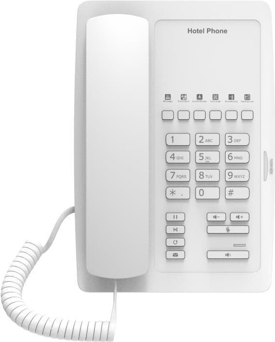 Fanvil H3W - IP telefon - hvid - kablet håndsæt - skrivebord/væg - in band - out-of band - SIP info - 2 linjer (H3W WHITE) Hvid