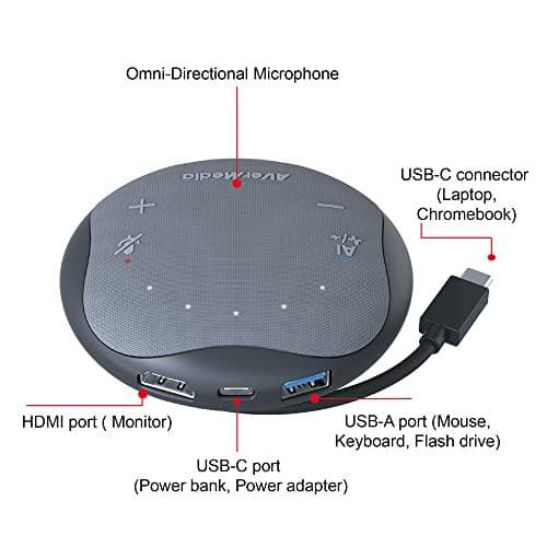 AVerMedia AS315 - högtalartelefon - trådbunden - aktiv brusreducering - USB-C (AS315)