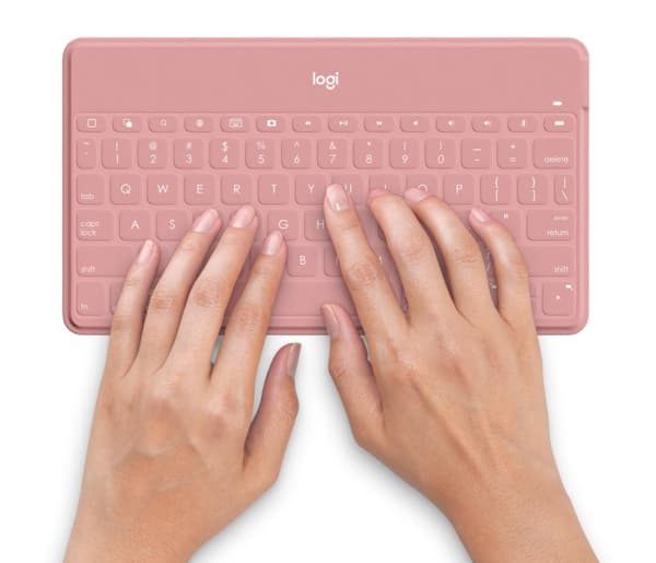 Logitech Keys-To-Go - Tastatur - Bluetooth - QWERTY - Pan-Nordic - Blush Pink - til Apple iPad/iPhone/TV