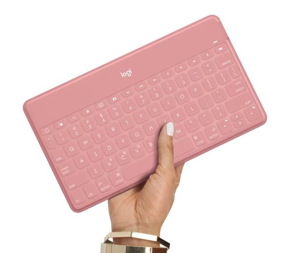 Logitech Keys-To-Go - Tastatur - Bluetooth - QWERTY - Pan-Nordic - Blush Pink - til Apple iPad/iPhone/TV
