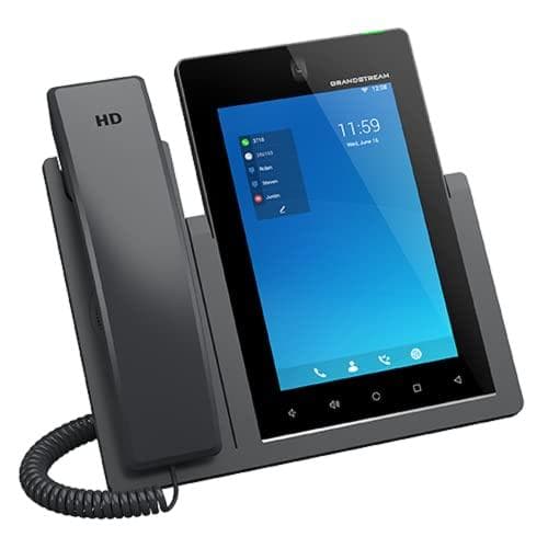 Grandstream GXV3470 - IP-videotelefon - med digitalkamera, Bluetooth-gränssnitt - IEEE 802.11a/b/g/n/ac/ax (Wi-Fi) / Bluetooth 5.0 - 10-vägs samtalsfu