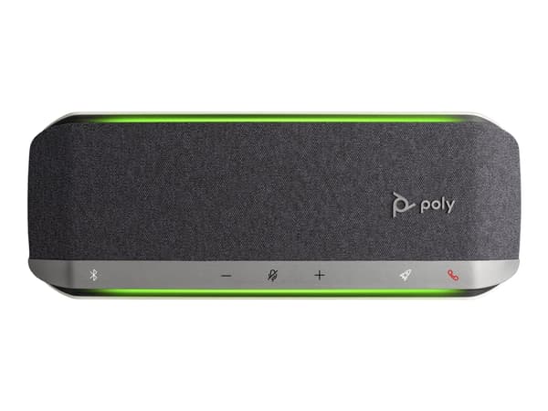 Poly Sync 40-M - Smart högtalartelefon - Bluetooth - trådlös, kabelansluten - USB-A, USB-C - silver - Certifierad för Microsoft-teams, Zoomcertifiera