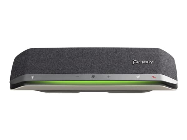 Poly Sync 40-M - Smart högtalartelefon - Bluetooth - trådlös, kabelansluten - USB-A, USB-C - silver - Certifierad för Microsoft-teams, Zoomcertifiera