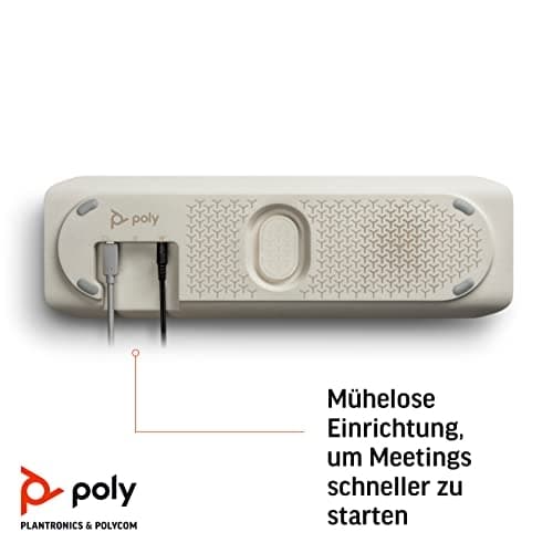 HP POLY VIDEO Poly Sync 60 - Smart højttalertelefon - Bluetooth - trådløs, kablet - USB-C, USB-A - Sort, Sølv - Zoom-certificeret (772C2AA)