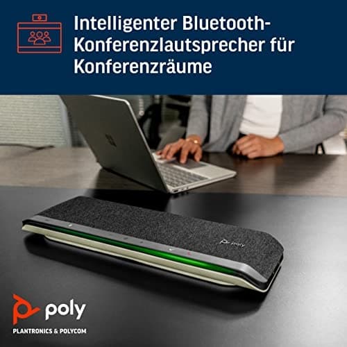 HP POLY VIDEO Poly Sync 60 - Smart højttalertelefon - Bluetooth - trådløs, kablet - USB-C, USB-A - Sort, Sølv - Zoom-certificeret (772C2AA)