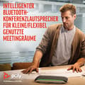 Miniatyrbillede 2 af 6: HP POLY VIDEO Poly Sync 40-M - Smart højttalertelefon - Bluetooth - trådløs, kablet - USB-C, USB-A - Sølv - Zoom-certificeret, certificeret til Micros