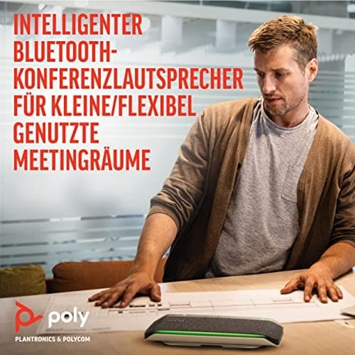 HP POLY VIDEO Poly Sync 40-M - Smart højttalertelefon - Bluetooth - trådløs, kablet - USB-C, USB-A - Sølv - Zoom-certificeret, certificeret til Micros