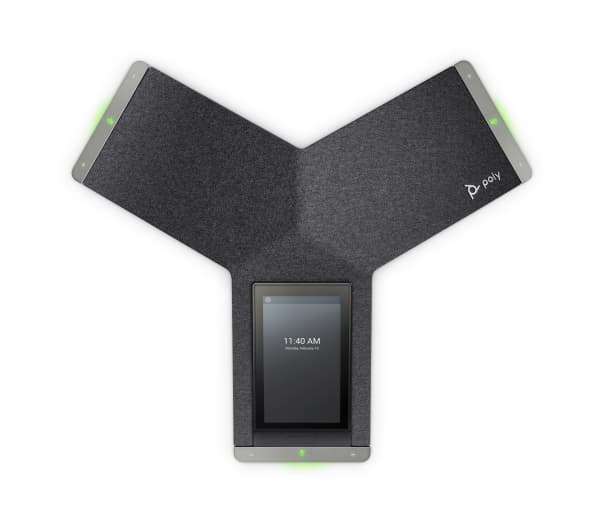 POLY Trio C60 IP-konferansetelefon for Microsoft Teams og PoE-aktivert Ingen radio, IP-konferansetelefon, Sort, LCD, 12,7 cm (5"), 720 x 1280 piksler