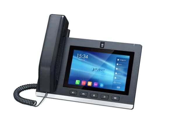 PLANET High Definition 7" Touch, IP-konferansetelefon, Knapper, Berøringskontroll, Sort, Android, Knapper, 0 - 45 °C