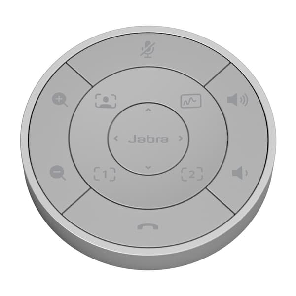 Jabra PanaCast 50 fjernbetjening Enkel fjernbetjening til PanaCast 50 videobar Alt-i-en fjernbetjening til nem betjening i rummet med volumenkontrol G