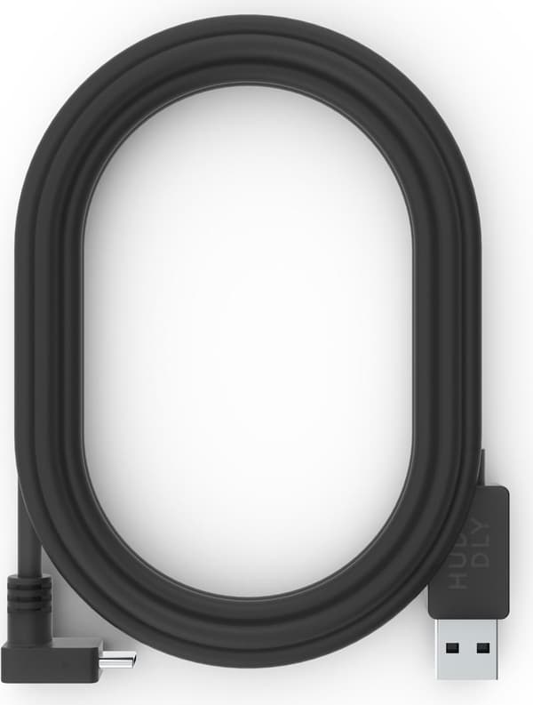 Huddly - USB-kabel - USB Typ A (M) till USB-C (M) vinklad - USB 3.1 Gen 1 - 5 m - svart