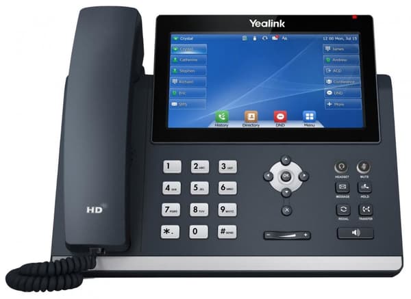 Yealink SIP-T48U - VoIP-telefon - tre-vejs opkaldsfunktion - SIP, SIP v2, SRTP - 16 linjer - Klassisk grå (SIP-T48U) Grå