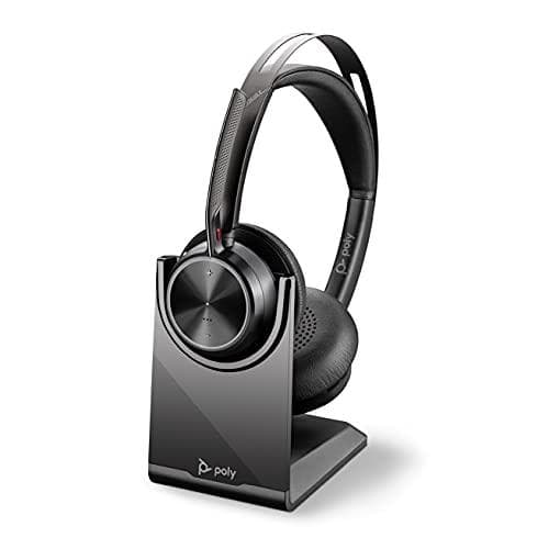 Poly Voyager Focus 2 UC - Headset - On-Ear - Bluetooth - trådløs, kablet - aktiv støjreduktion - adapter USB-C via Bluetooth - med ladestation