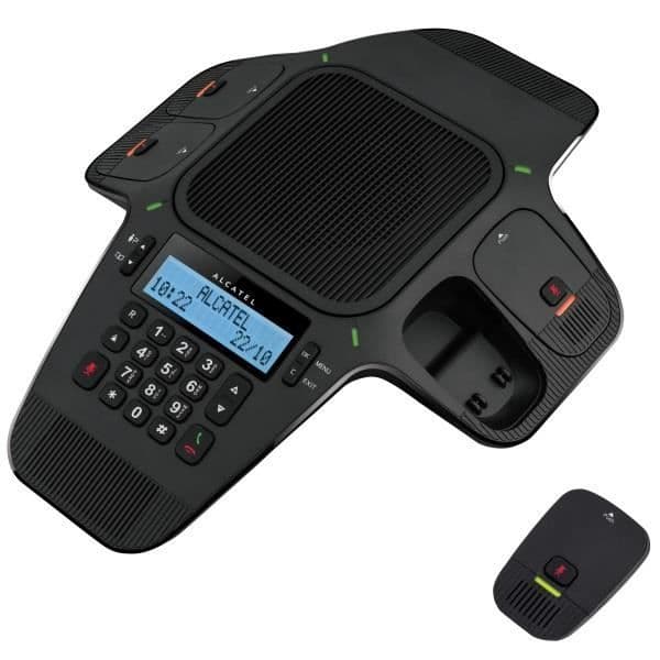 ATLINKS ALCATEL CONFERENCE IP1850 SIP 4 AVTAGBARA MIKROFONER BLK IN Svart