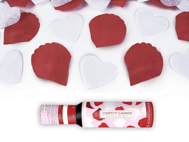 Konfettibomb Hjärta och Rosblad