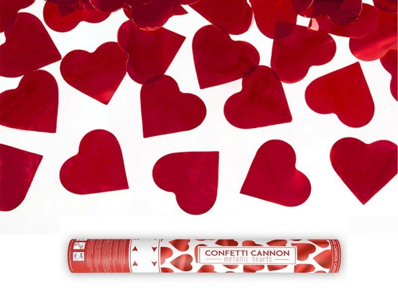 Konfettibomb röda hjärtan